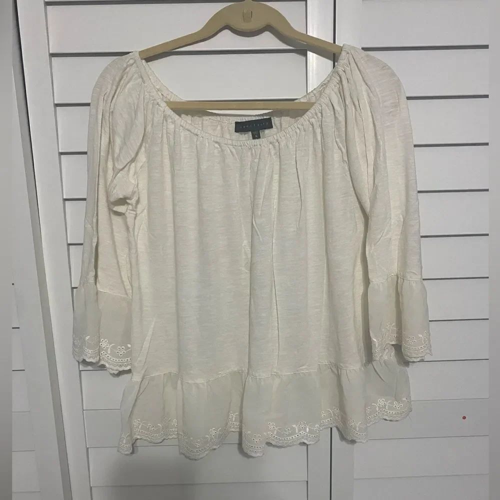 Ivory Embroidered Women's Top